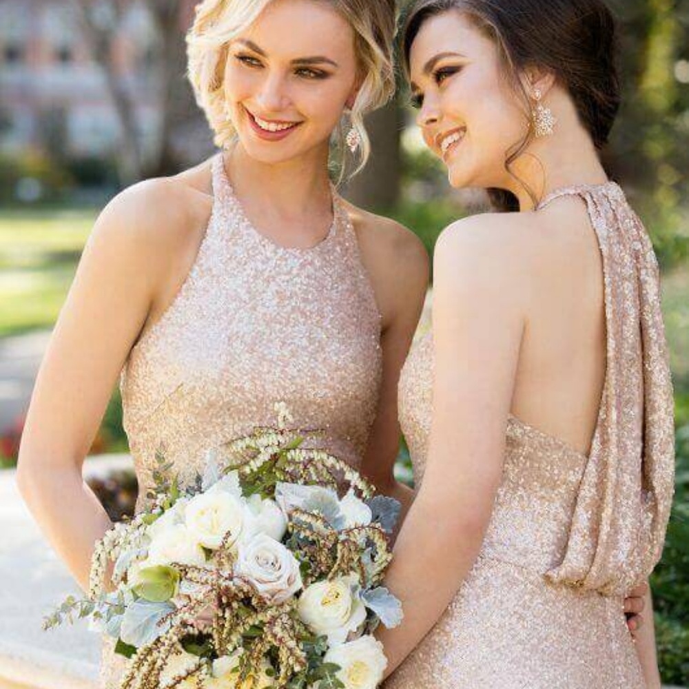 Rose Gold Bridesmaid, MOB, Prom Dress